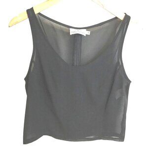 MARISA MINICUCCI Women Sheer Black Layered Tank Top Minimalist Made Canada 8